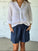 abbey short - navy linen Apparel