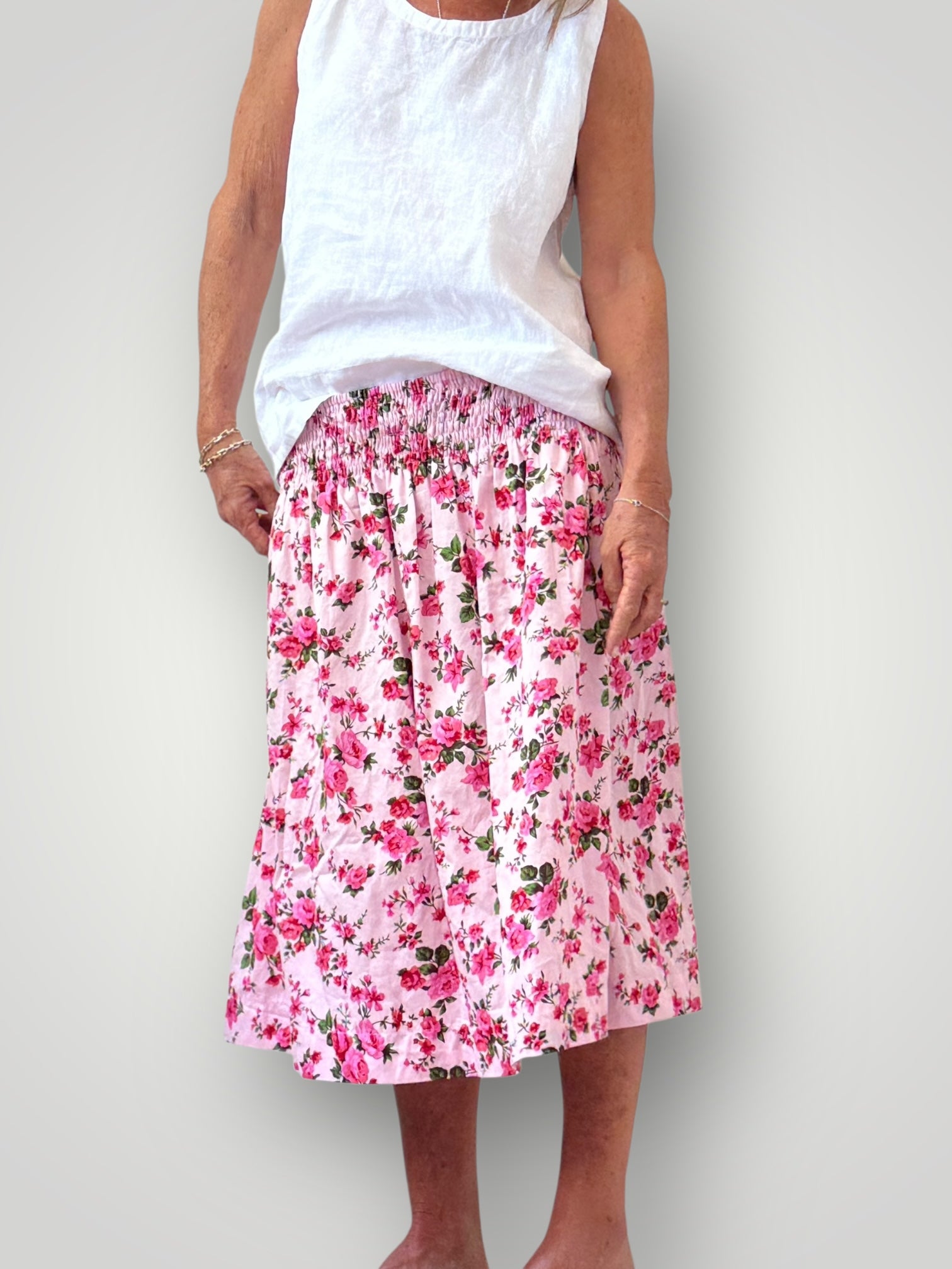 lola skirt - pink bouquet Apparel