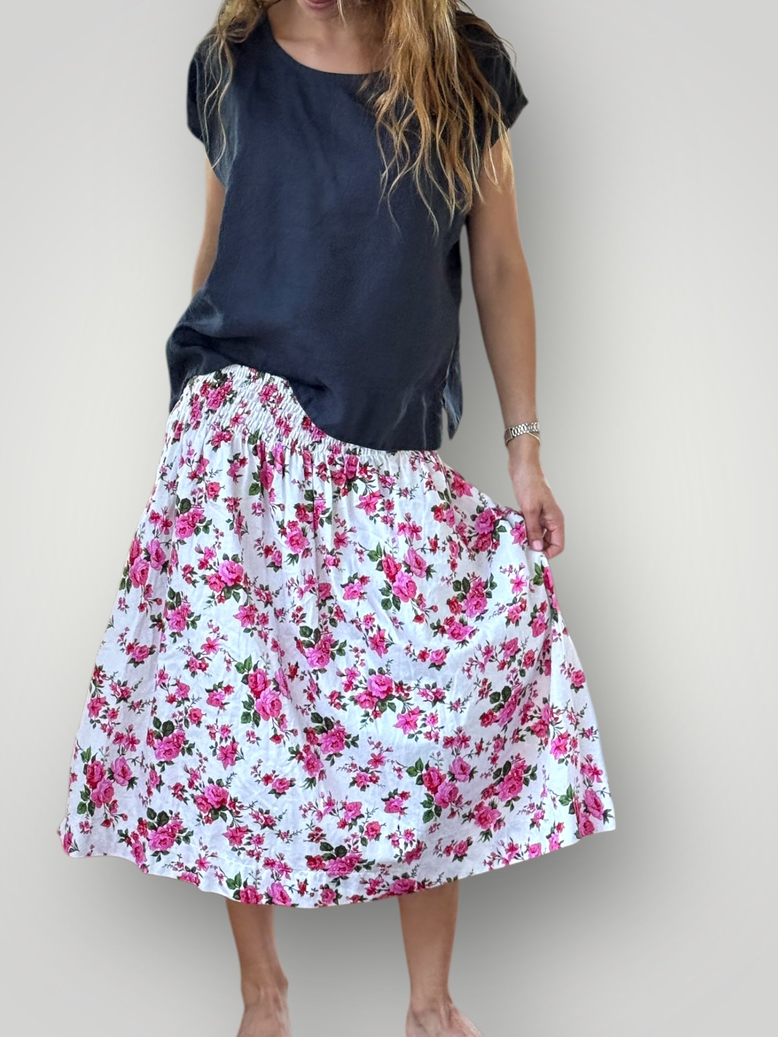 lola skirt - white bouquet Apparel