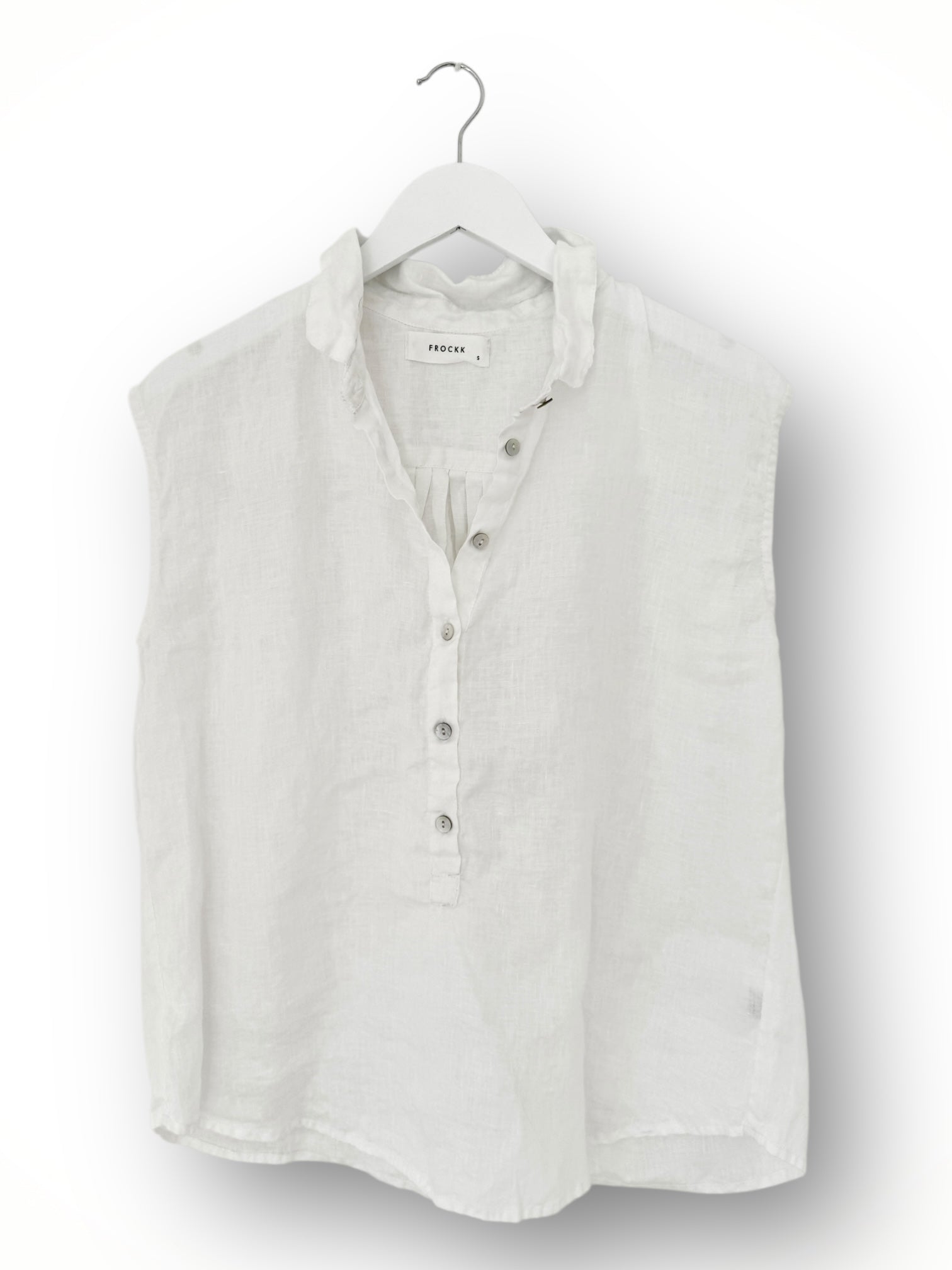 lexi top- white linen Apparel