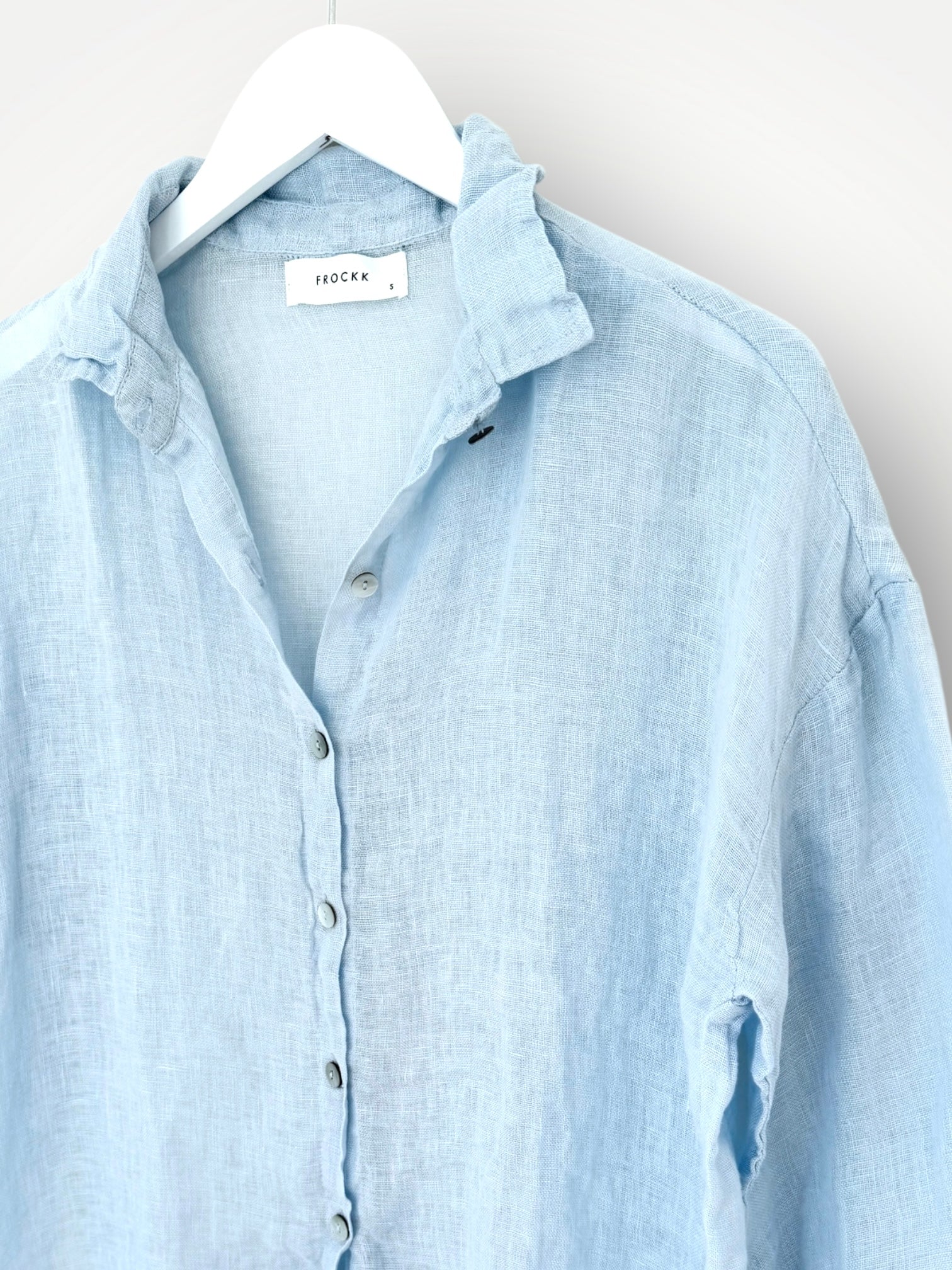deanna shirt - soft blue linen gauze Apparel