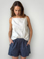 milly tank - natural linen Apparel