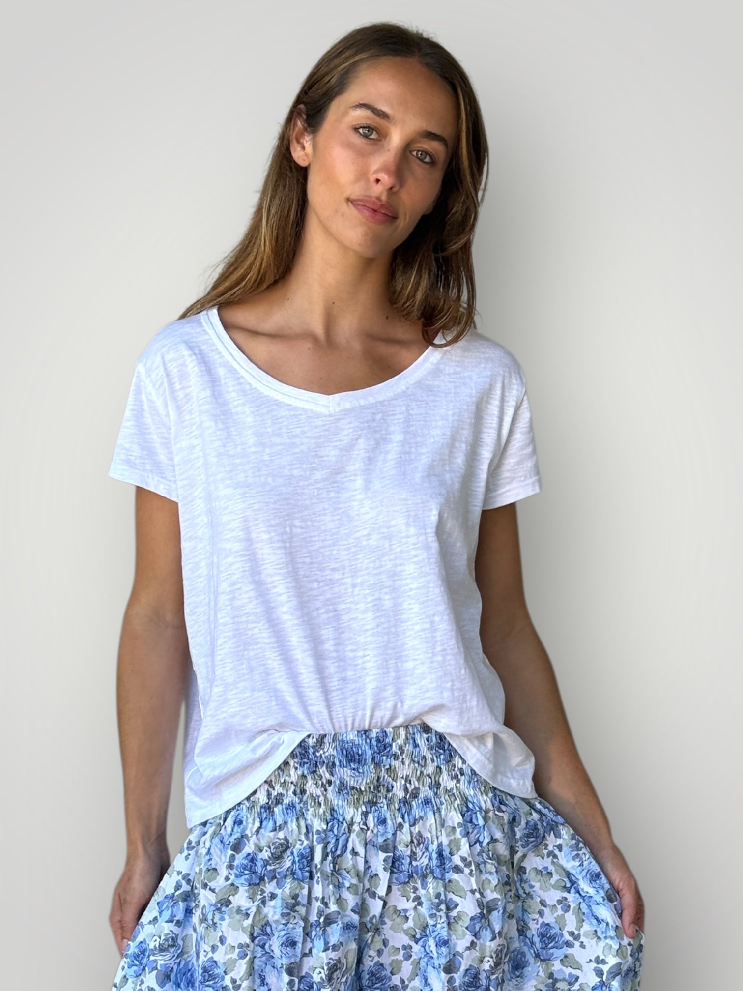 relaxed tee - white cotton Apparel