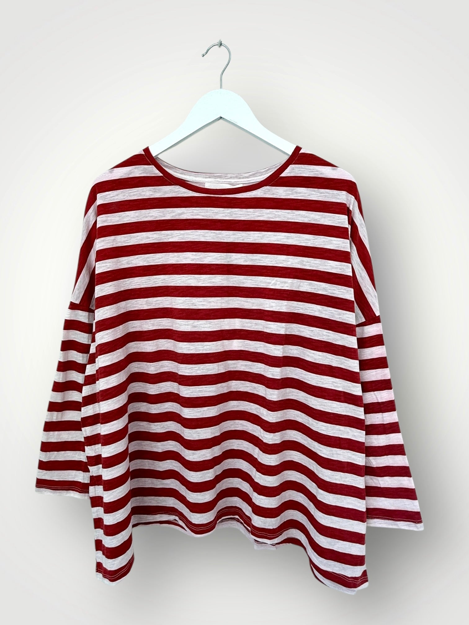 estella top-red stripe cotton knit Apparel