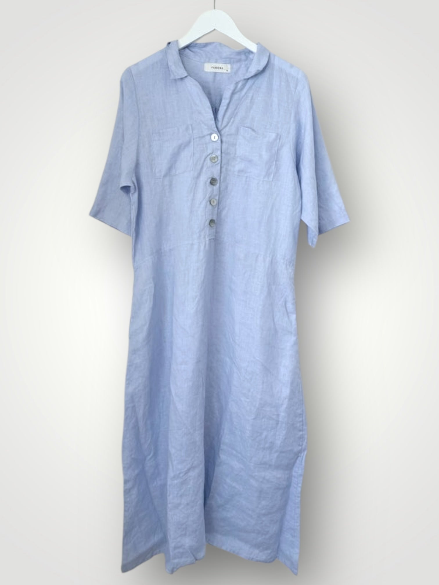 bridget dress - soft blue linen Apparel