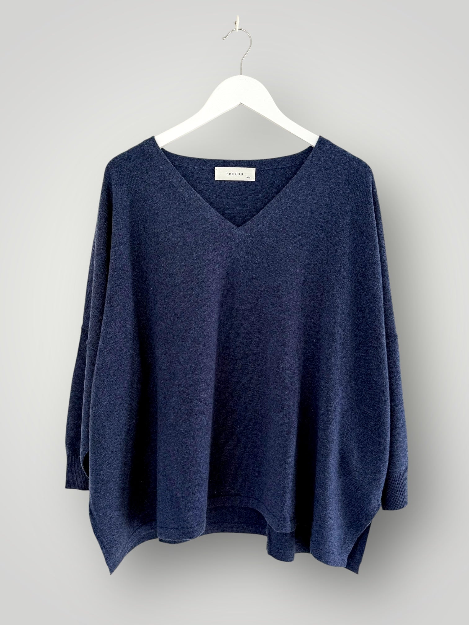 relaxed boyfriend knit- dark denim cashmere Apparel