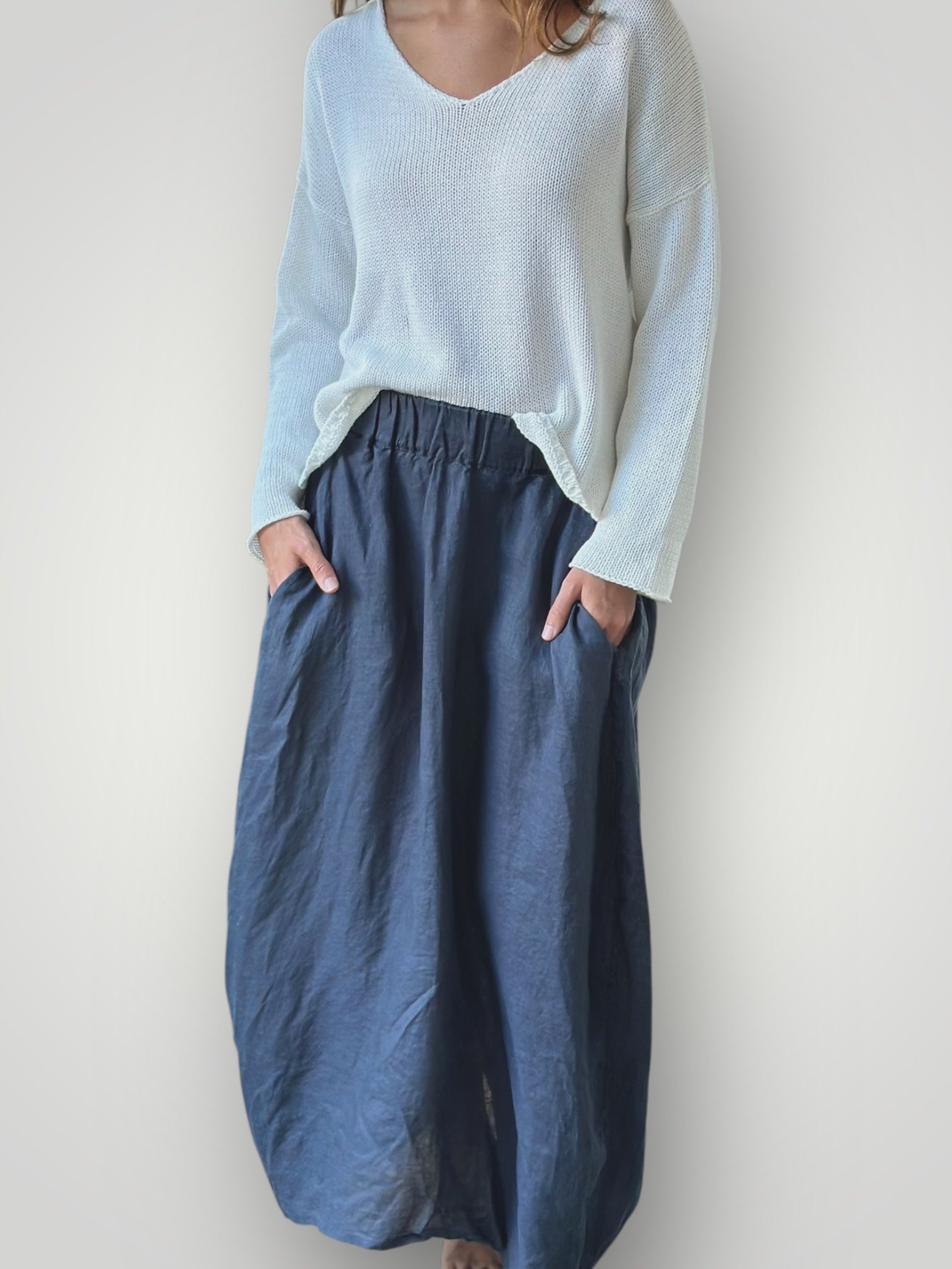 lana skirt - charcoal linen Apparel