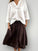 lola skirt - chocolate linen Apparel