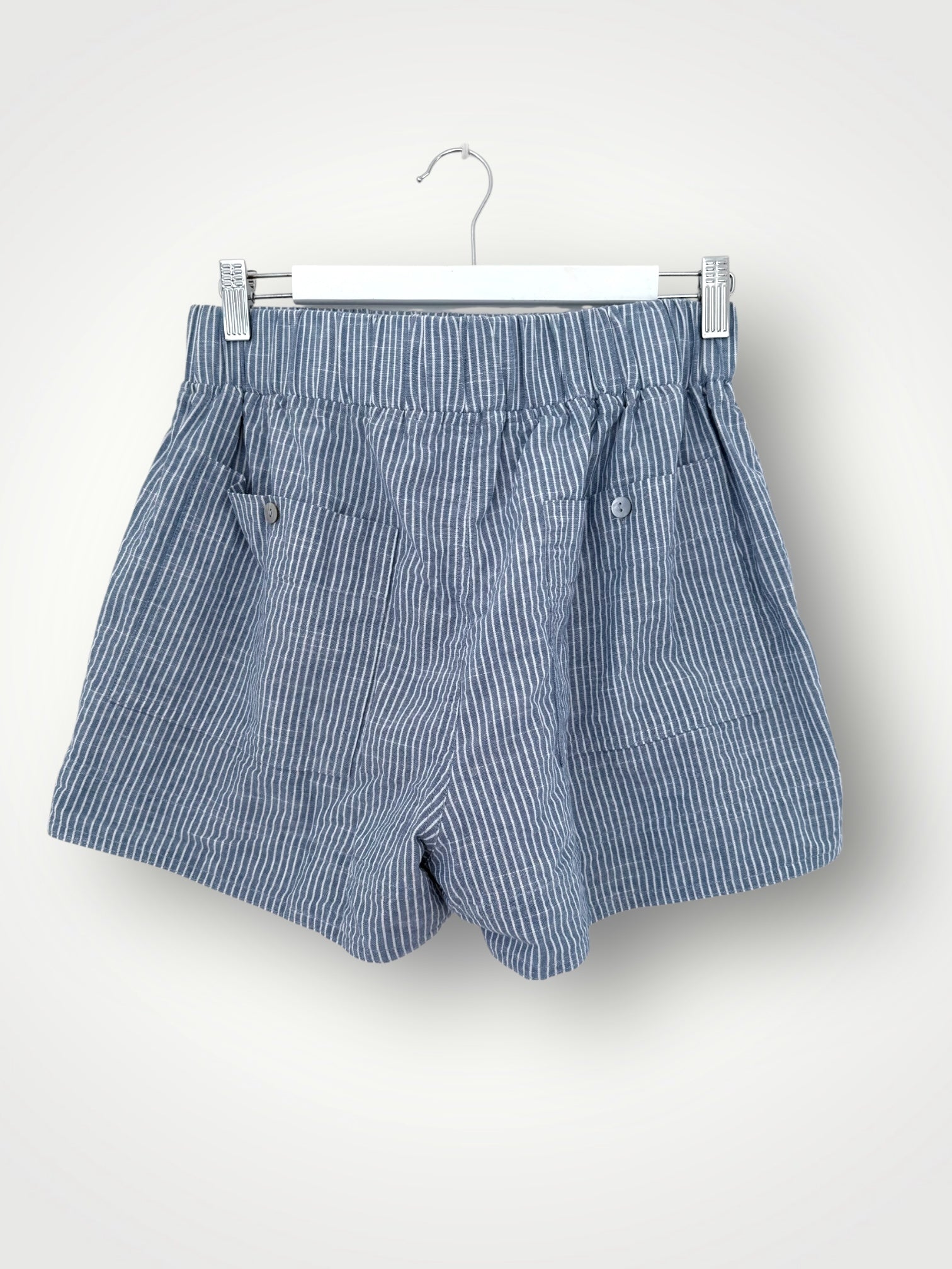 abbey short - denim stripe Apparel