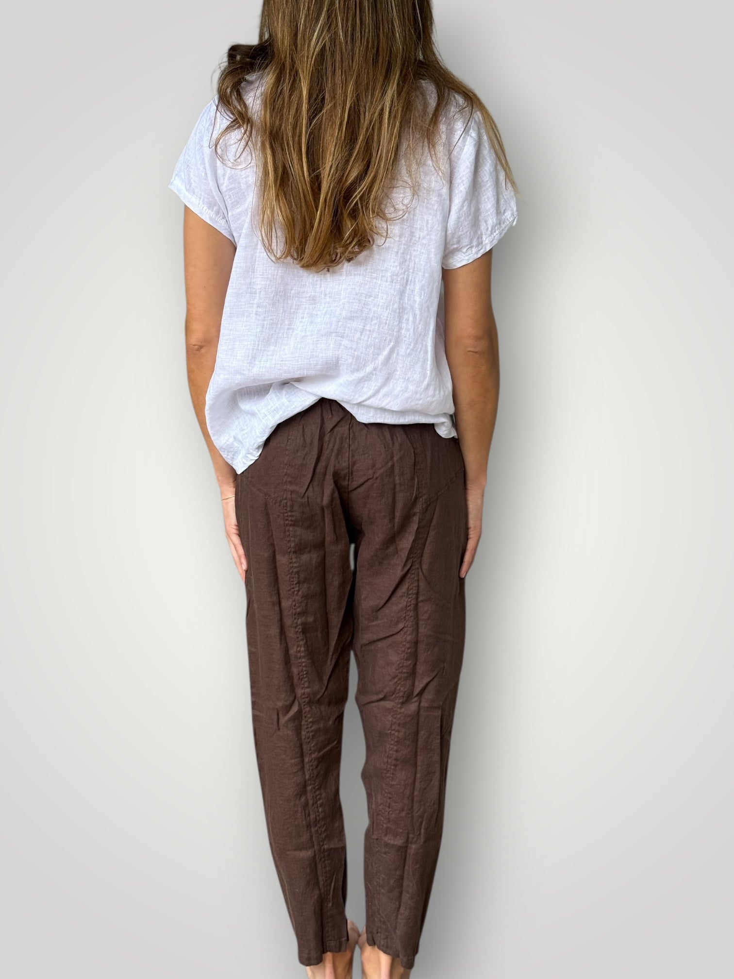 jessie pants - chocolate linen Apparel
