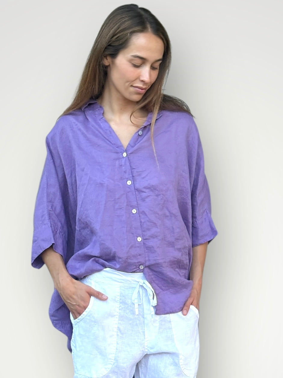 issey shirt - orchid linen Apparel