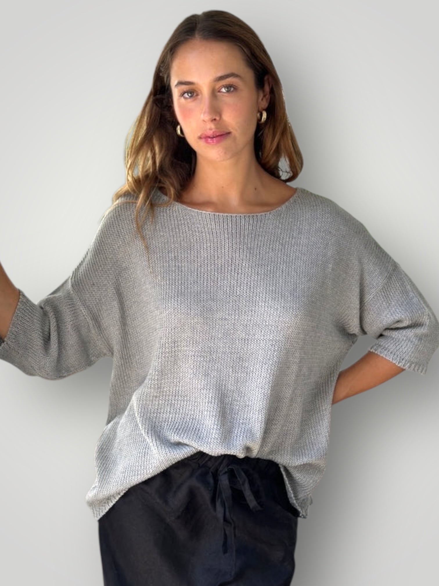 alex top - pebble cotton knit Apparel