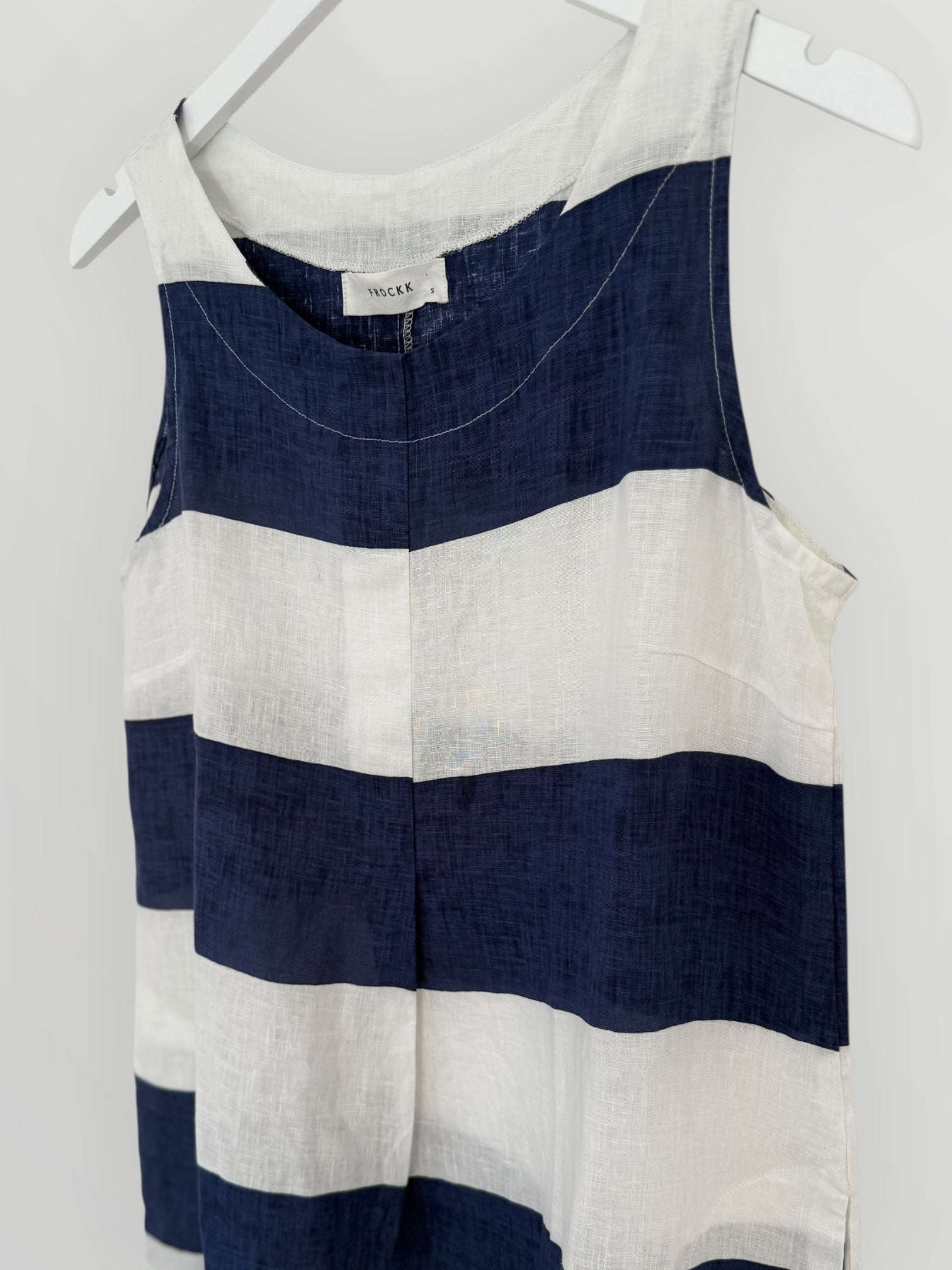 becky dress - blue dusk stripe Apparel