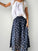 lulu skirt - navy spot linen Apparel