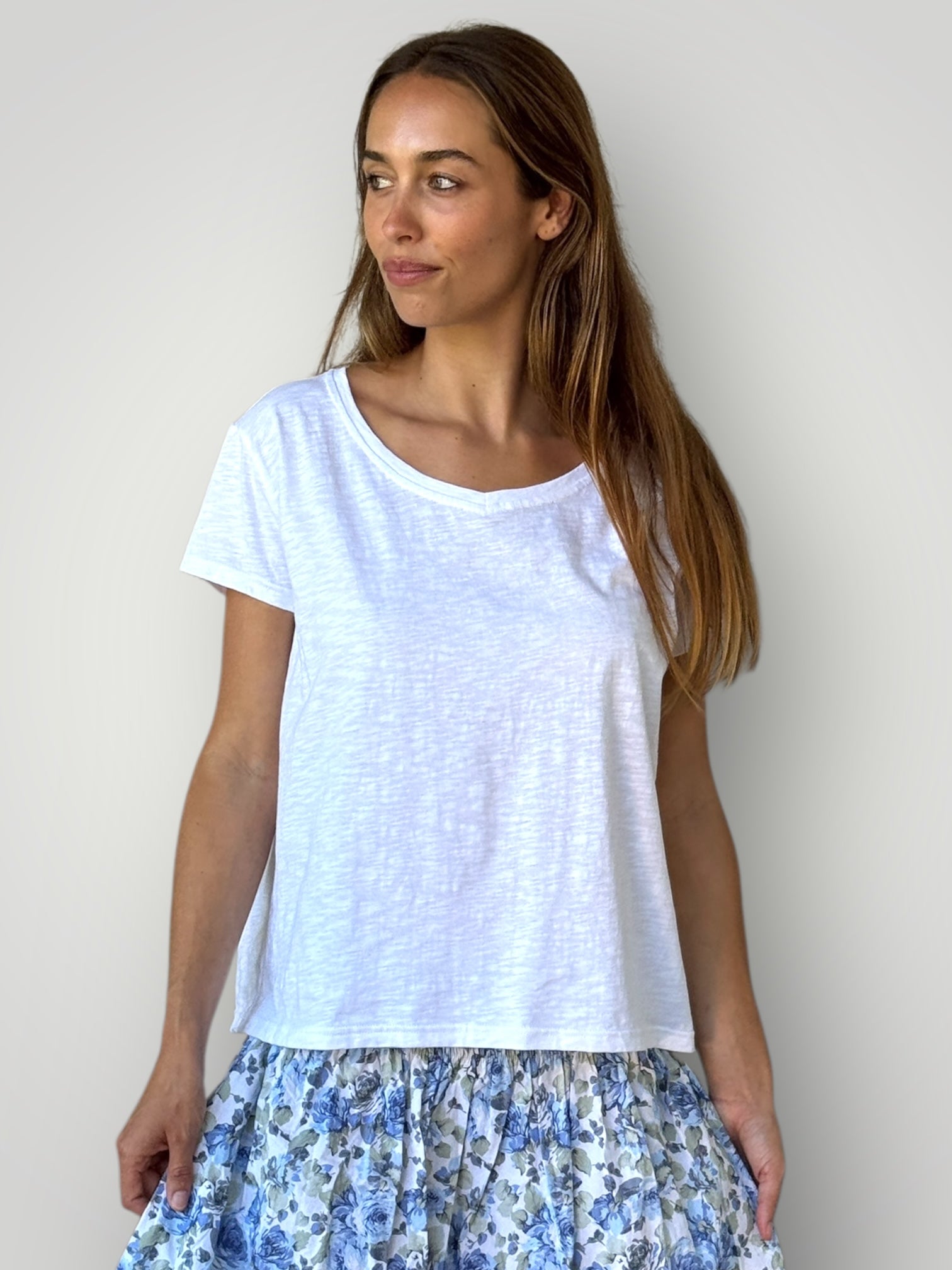 relaxed tee - white cotton Apparel