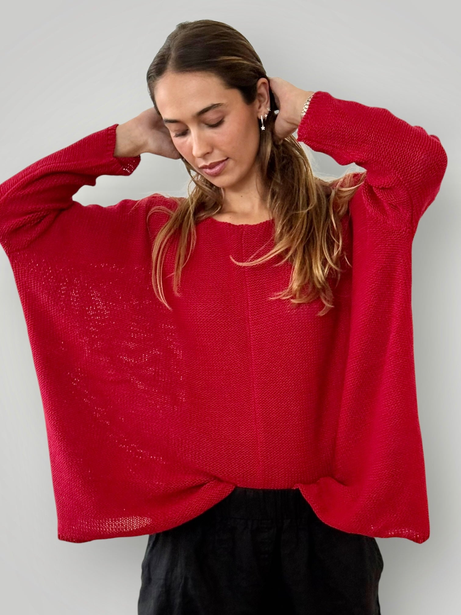 stella jersey - red cotton knit Apparel