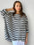 avril top - charcoal stripe linen Apparel