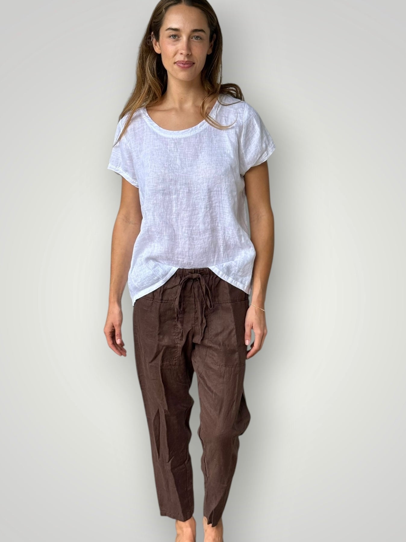 jessie pants - chocolate linen Apparel