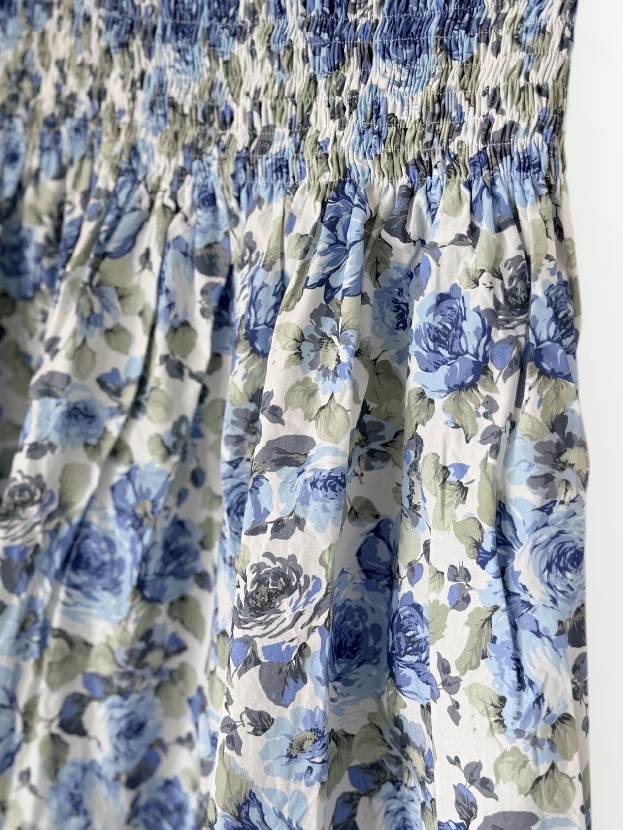lola skirt - blue floral cotton Apparel