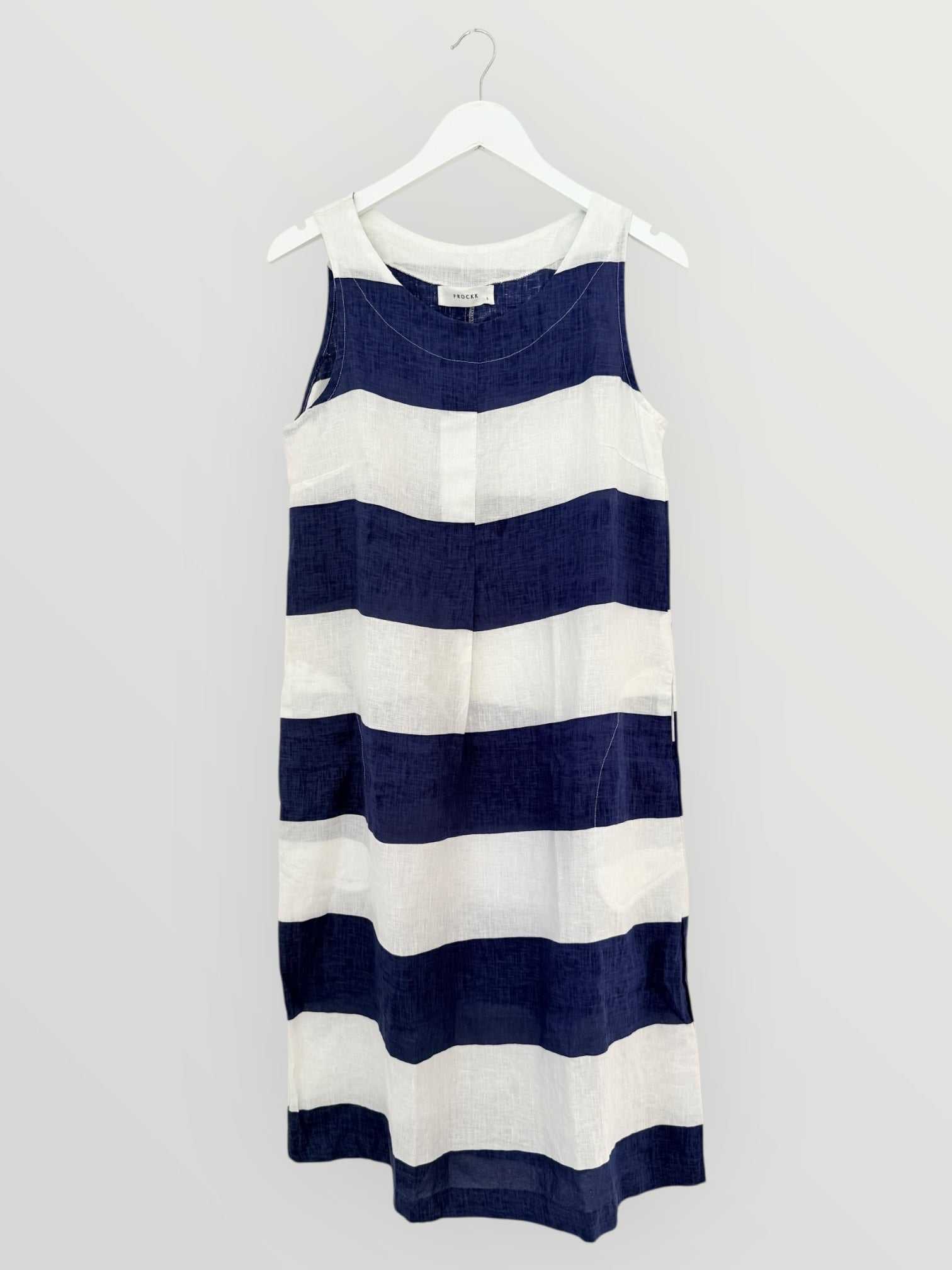 becky dress - blue dusk stripe Apparel