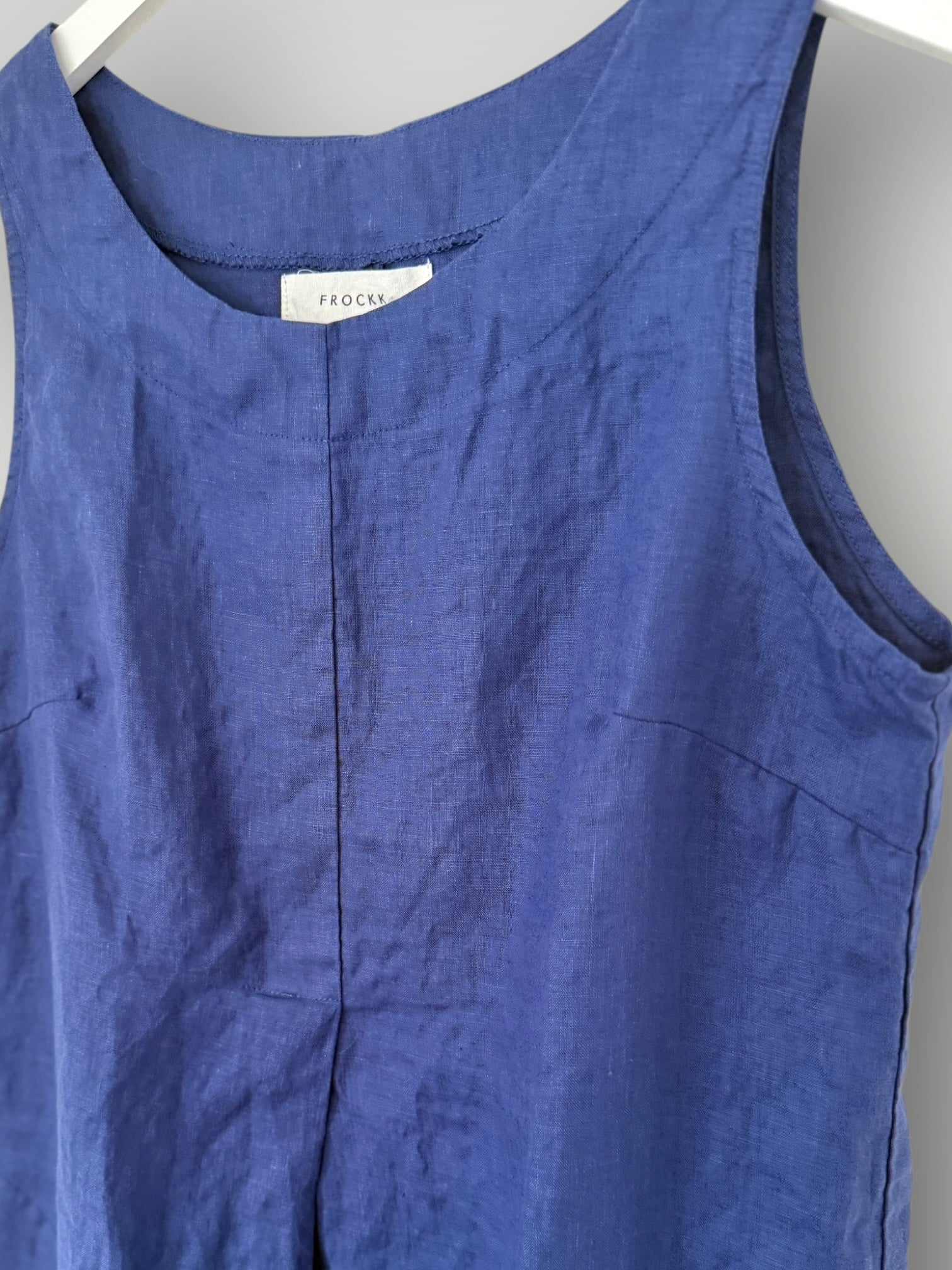 becky dress - blue dusk linen Apparel