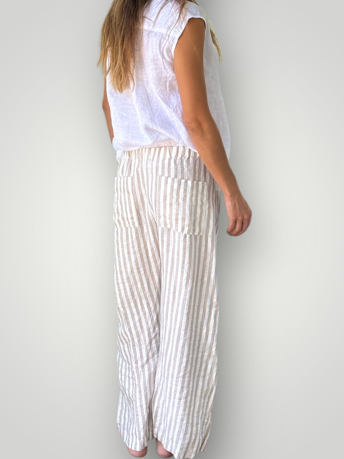 georgia pants-natural stripe