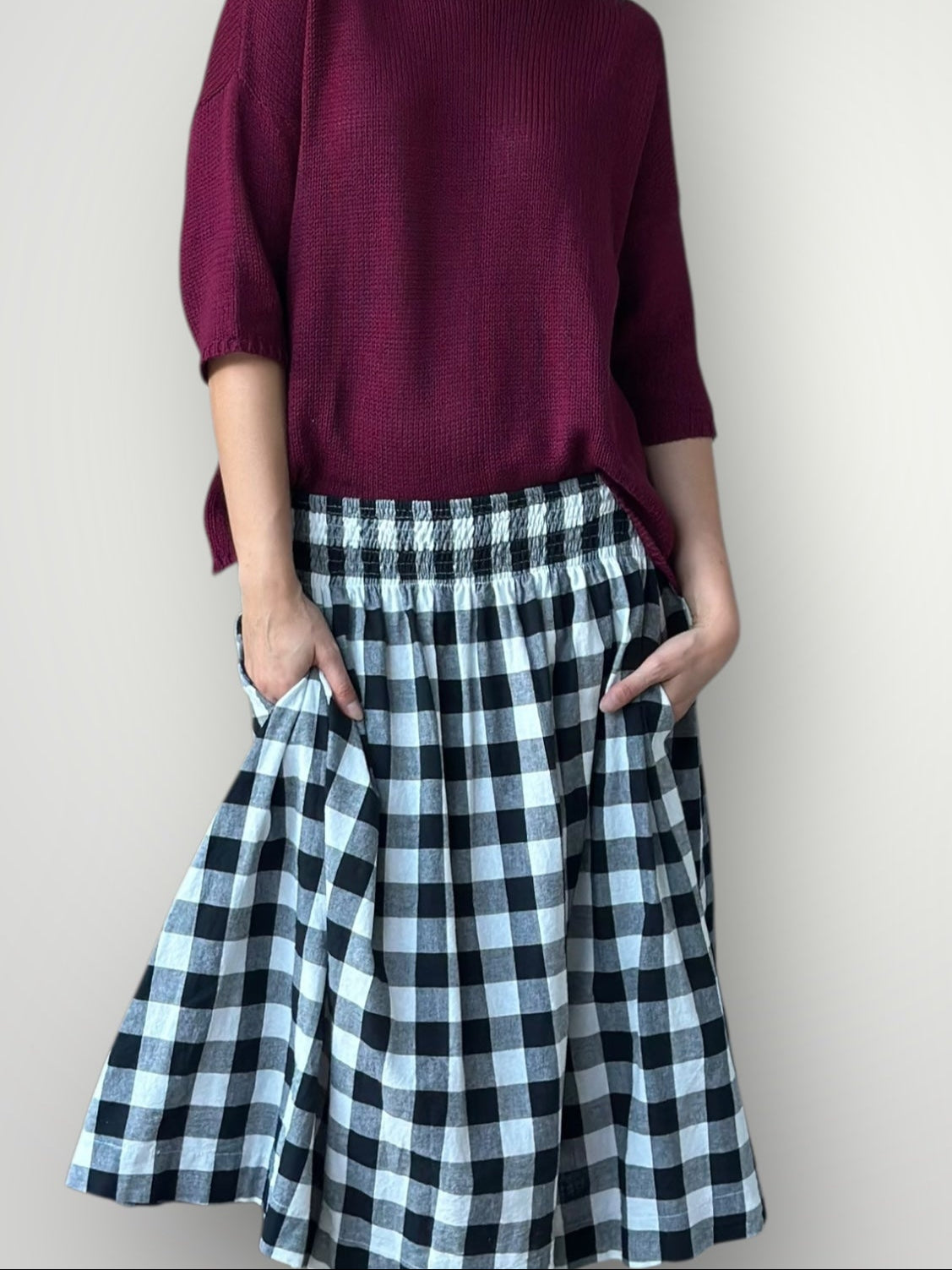 lola skirt - black check Apparel