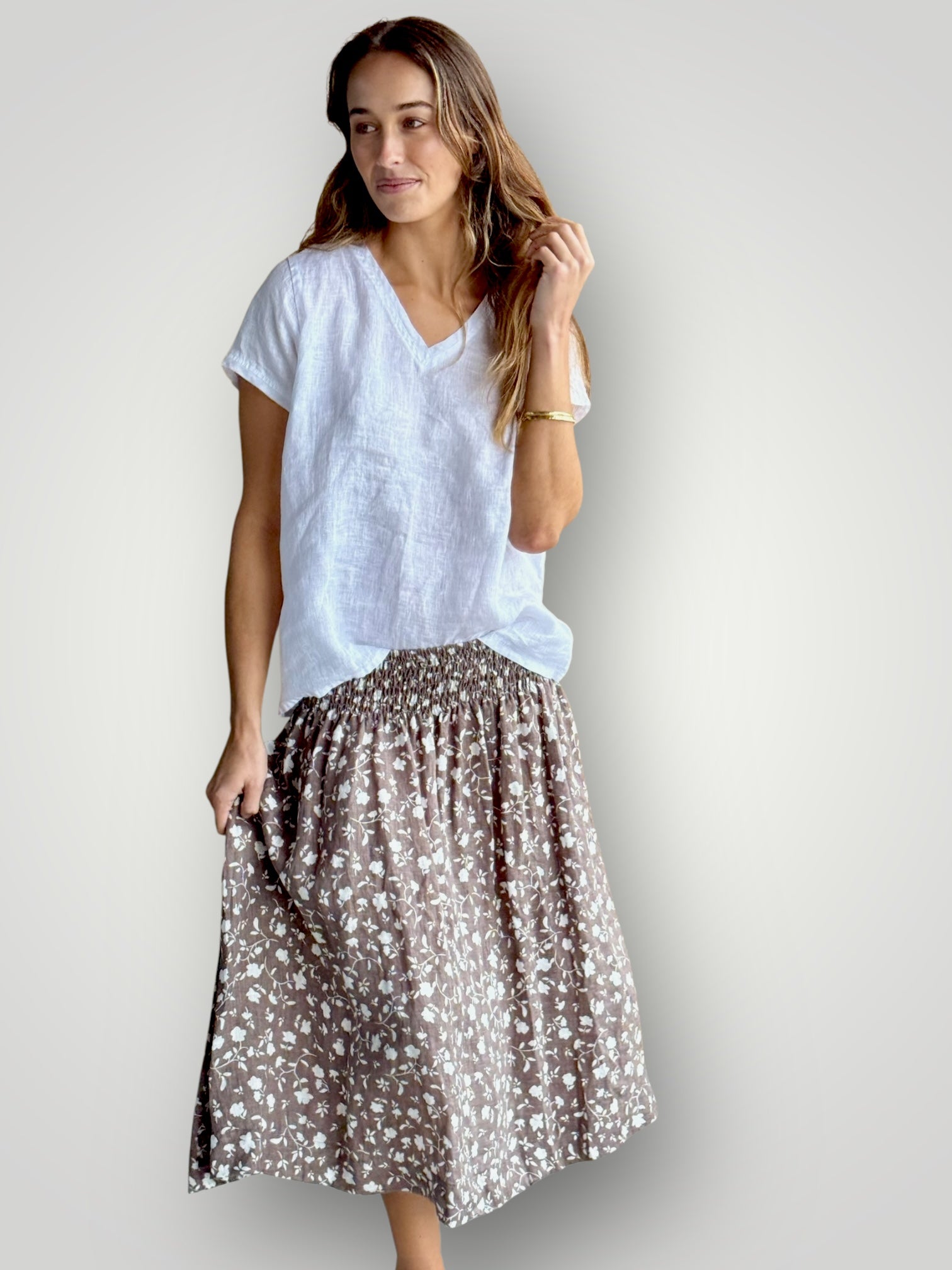 lola skirt - soil floral Apparel