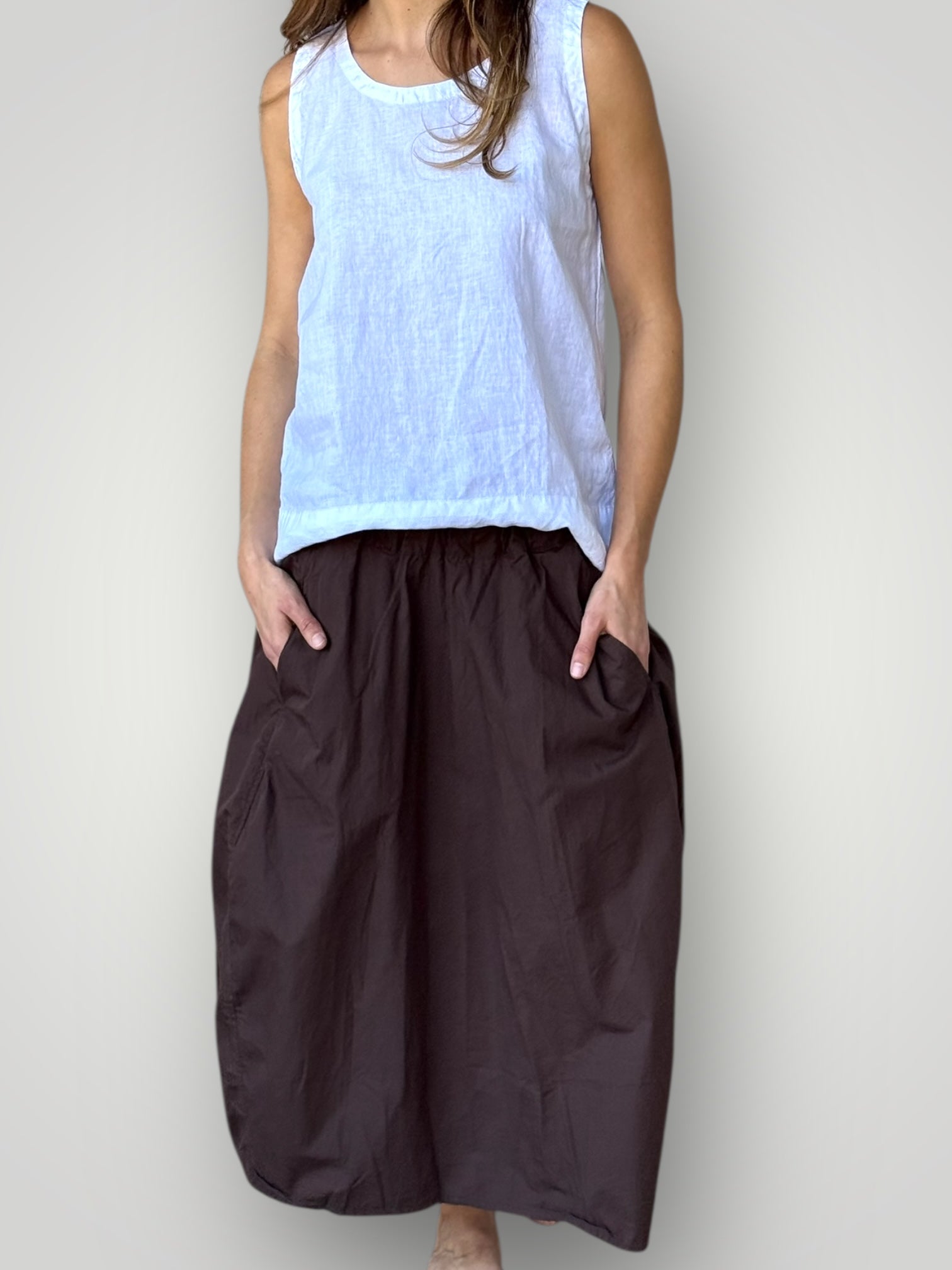 lana skirt - chocolate cotton Apparel