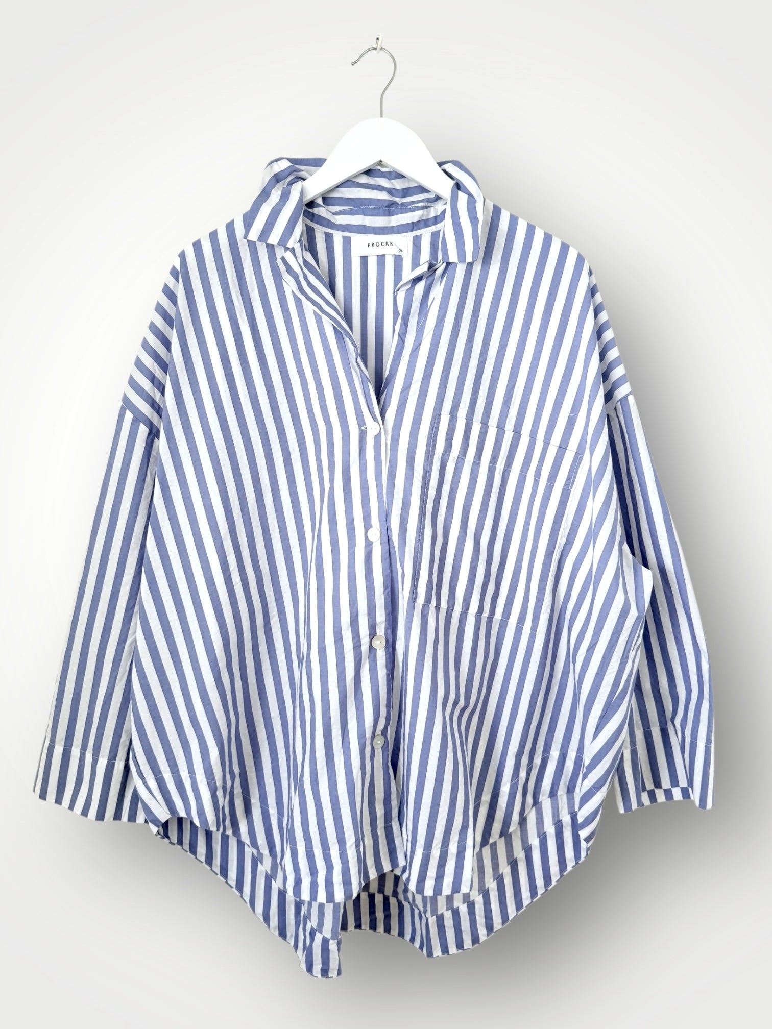 caitlyn shirt - cornflower stripe cotton Apparel