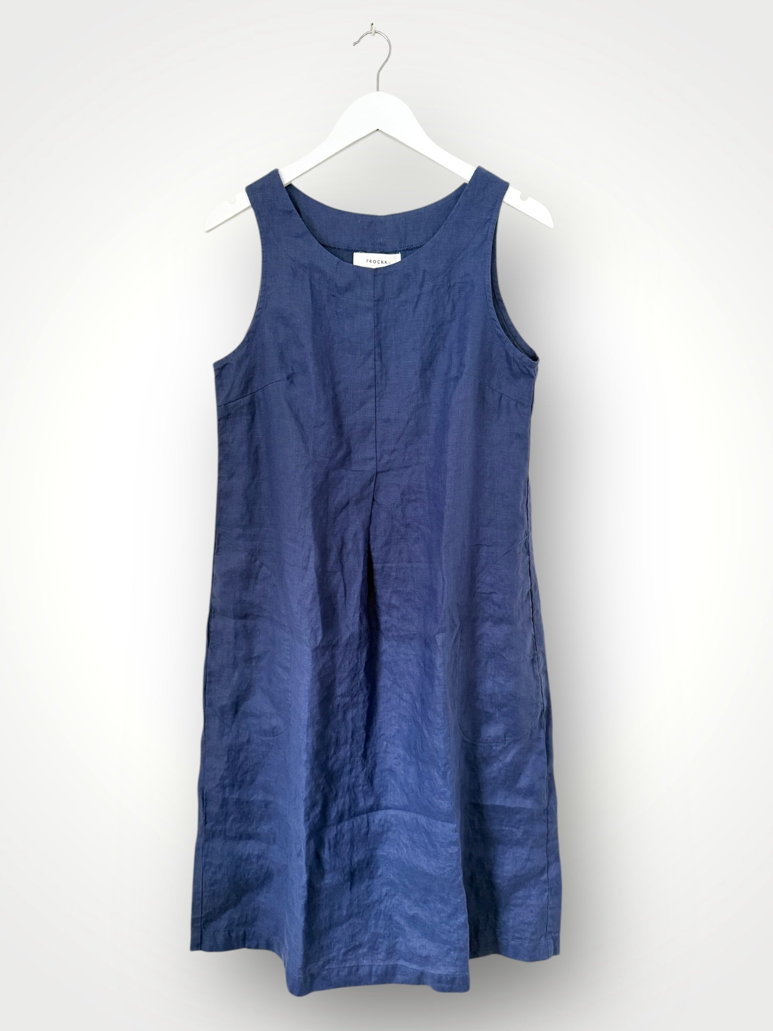 becky dress - blue dusk linen Apparel