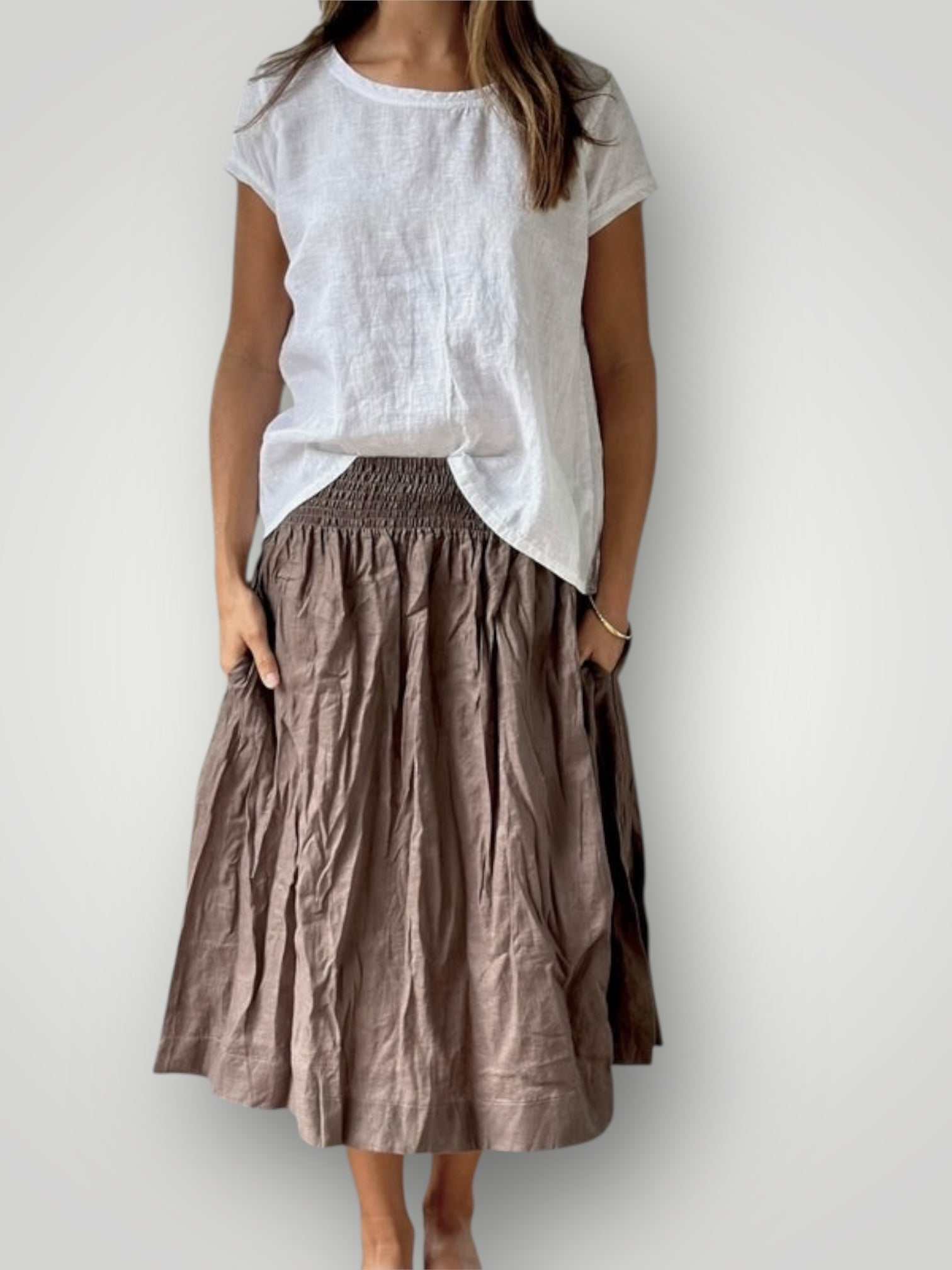 lola skirt - soil linen Apparel