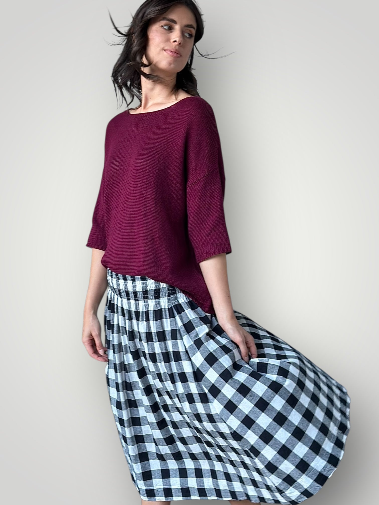lola skirt - black check Apparel