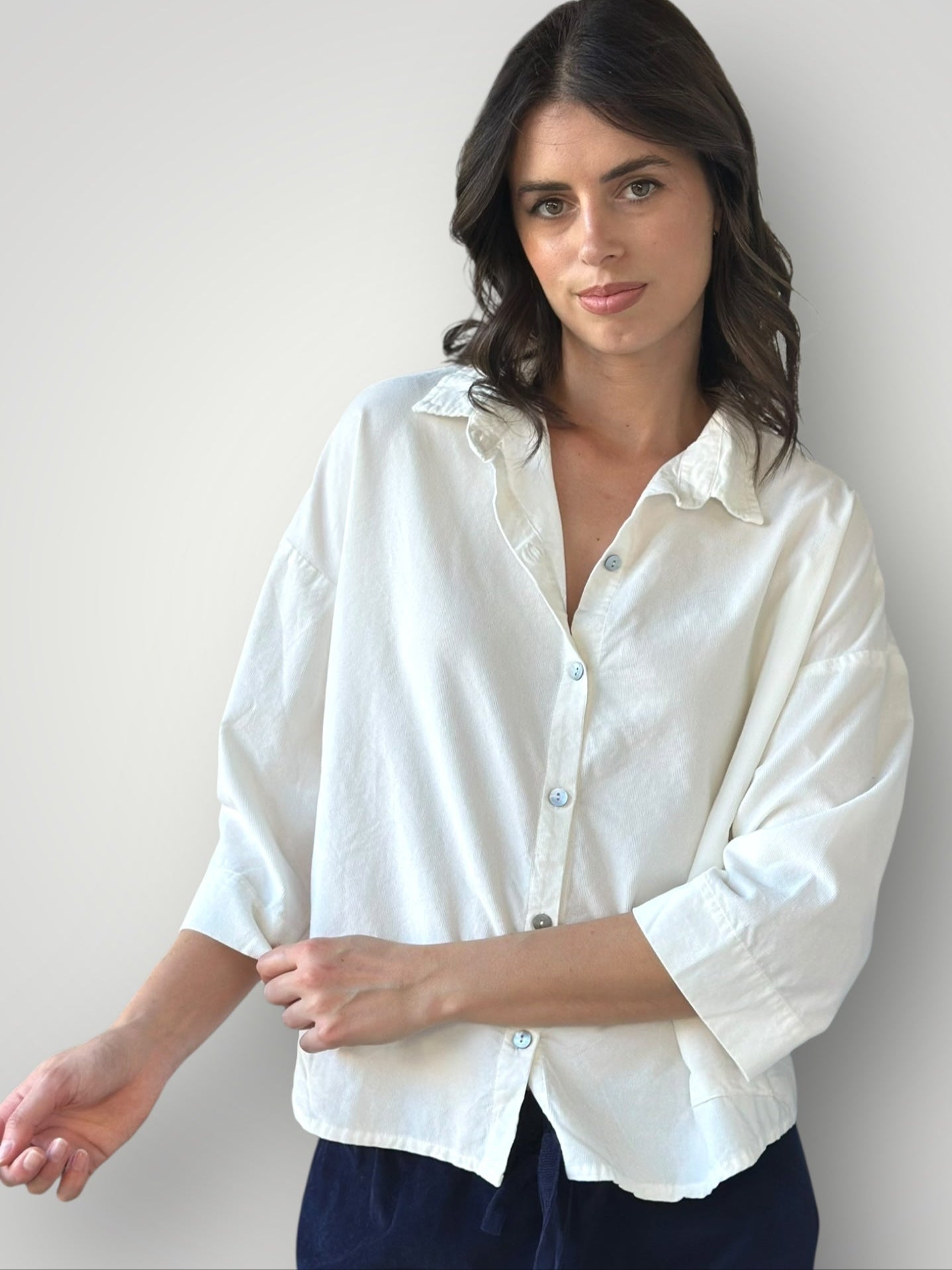 deanna shirt - winter white cord Apparel