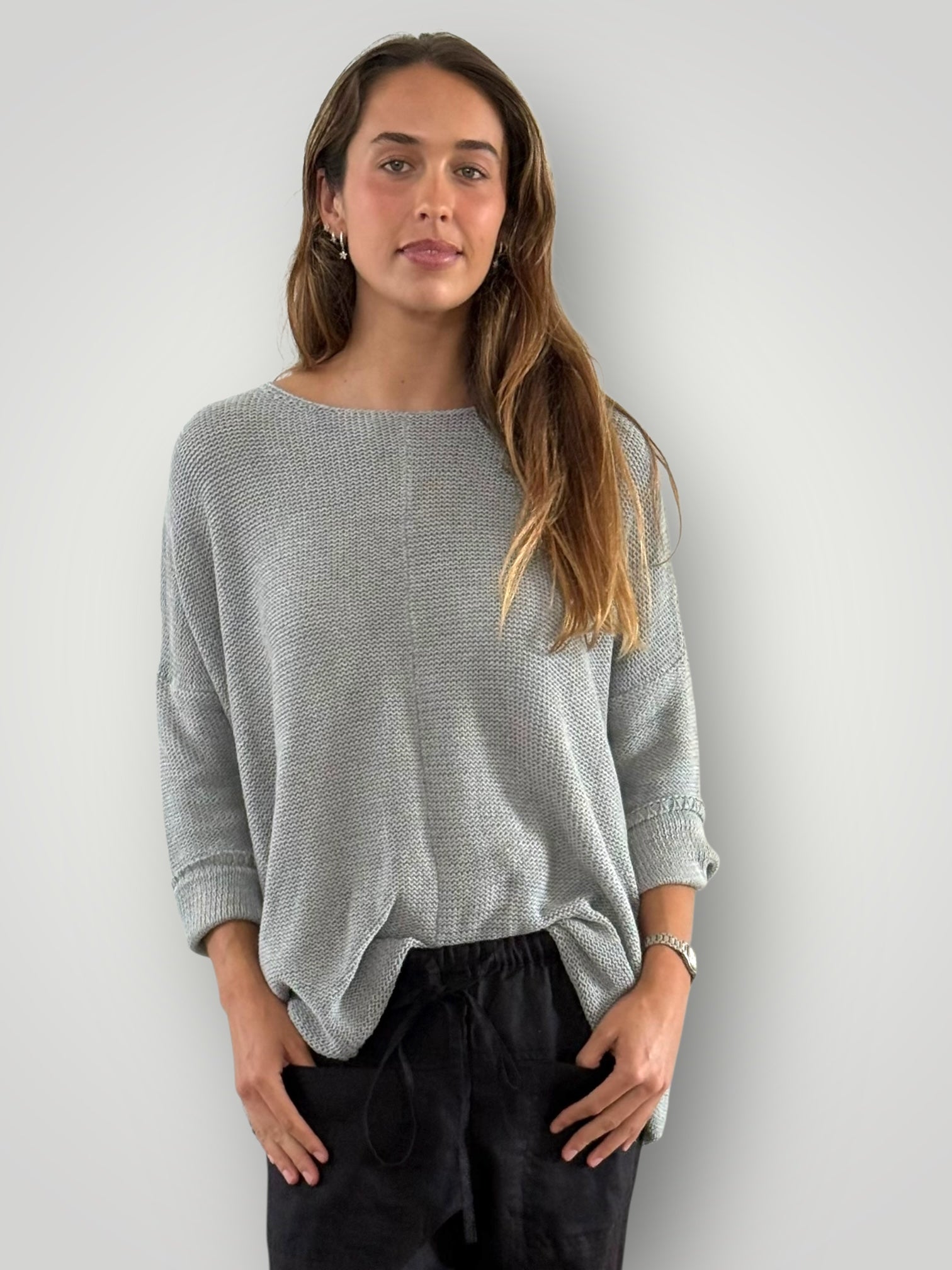 stella jersey - pebble grey cotton knit Apparel