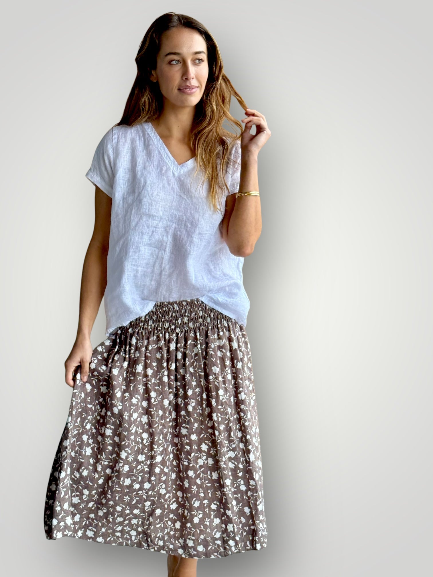lola skirt - soil floral Apparel