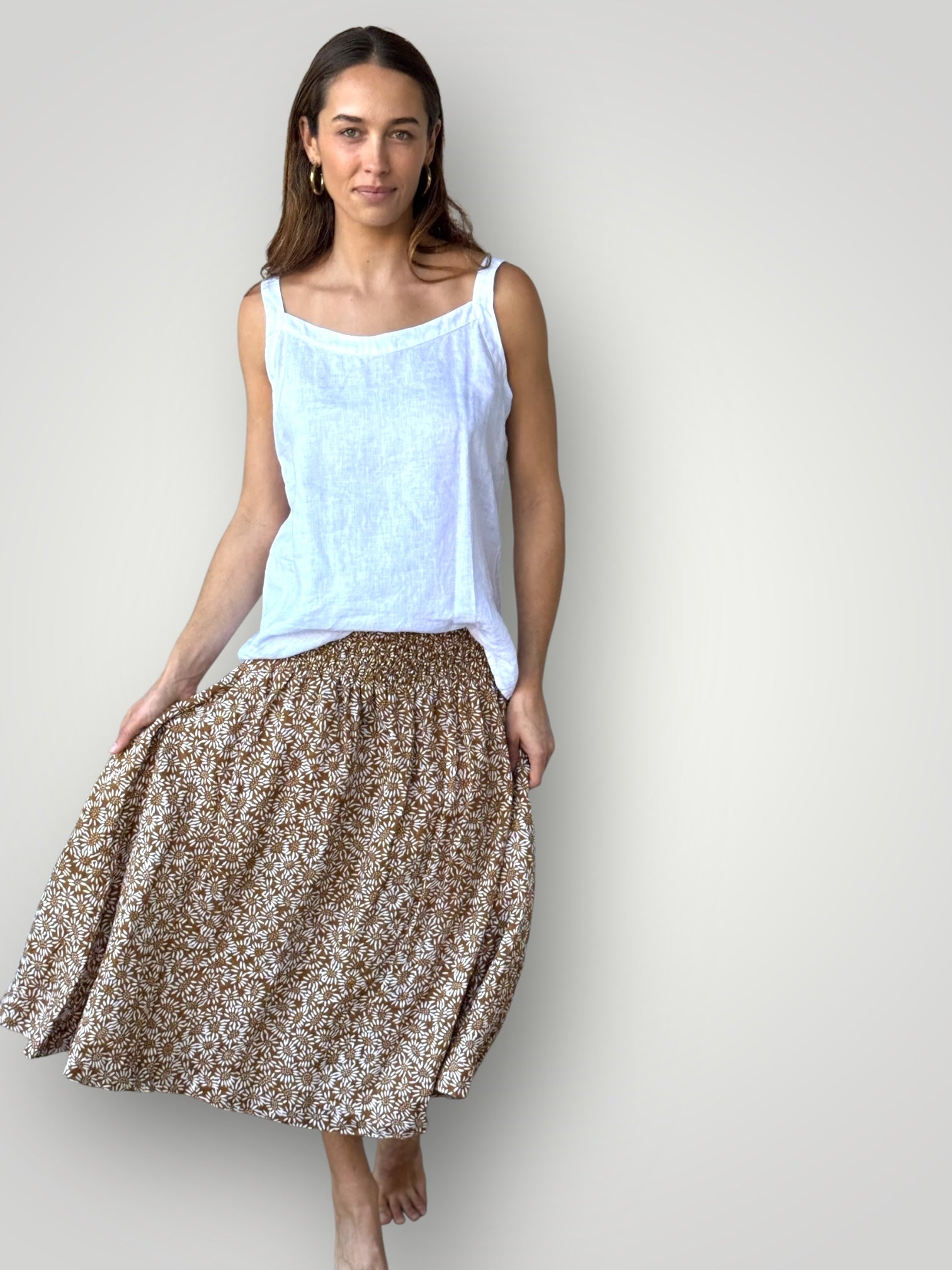 tilly tank - white linen Apparel