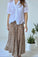 lulu skirt - caramel daisy linen Apparel