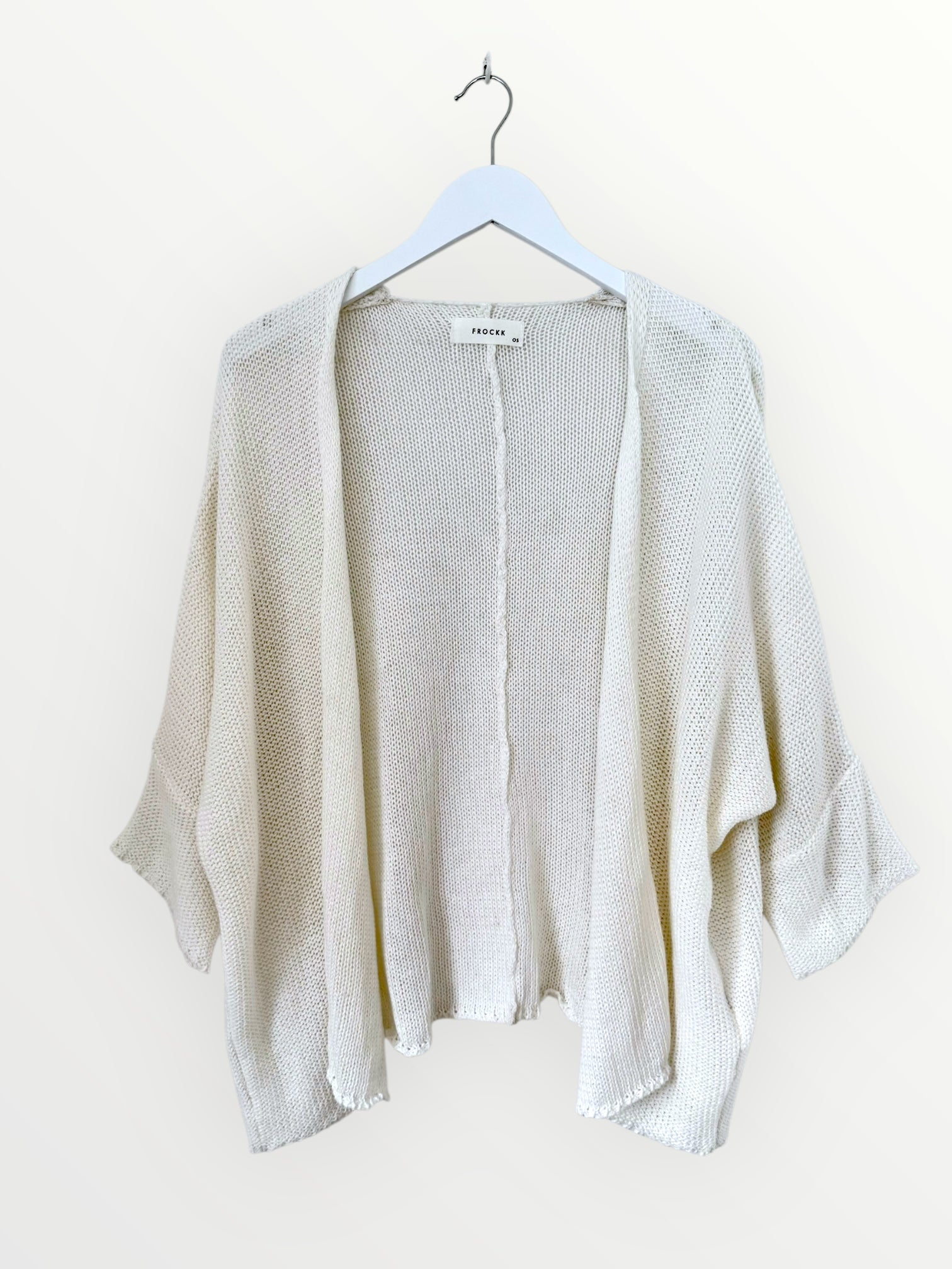 Cotton kimono knit-warm white