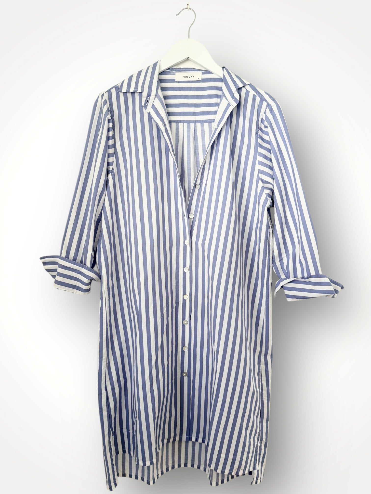 nina shirtdress - cornflower stripe cotton Apparel