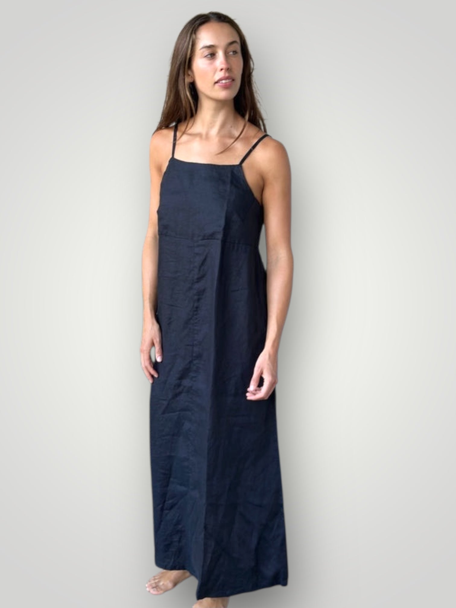astrid dress - black linen General