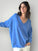 relaxed boyfriend knit-lagoon blue cashmere Apparel