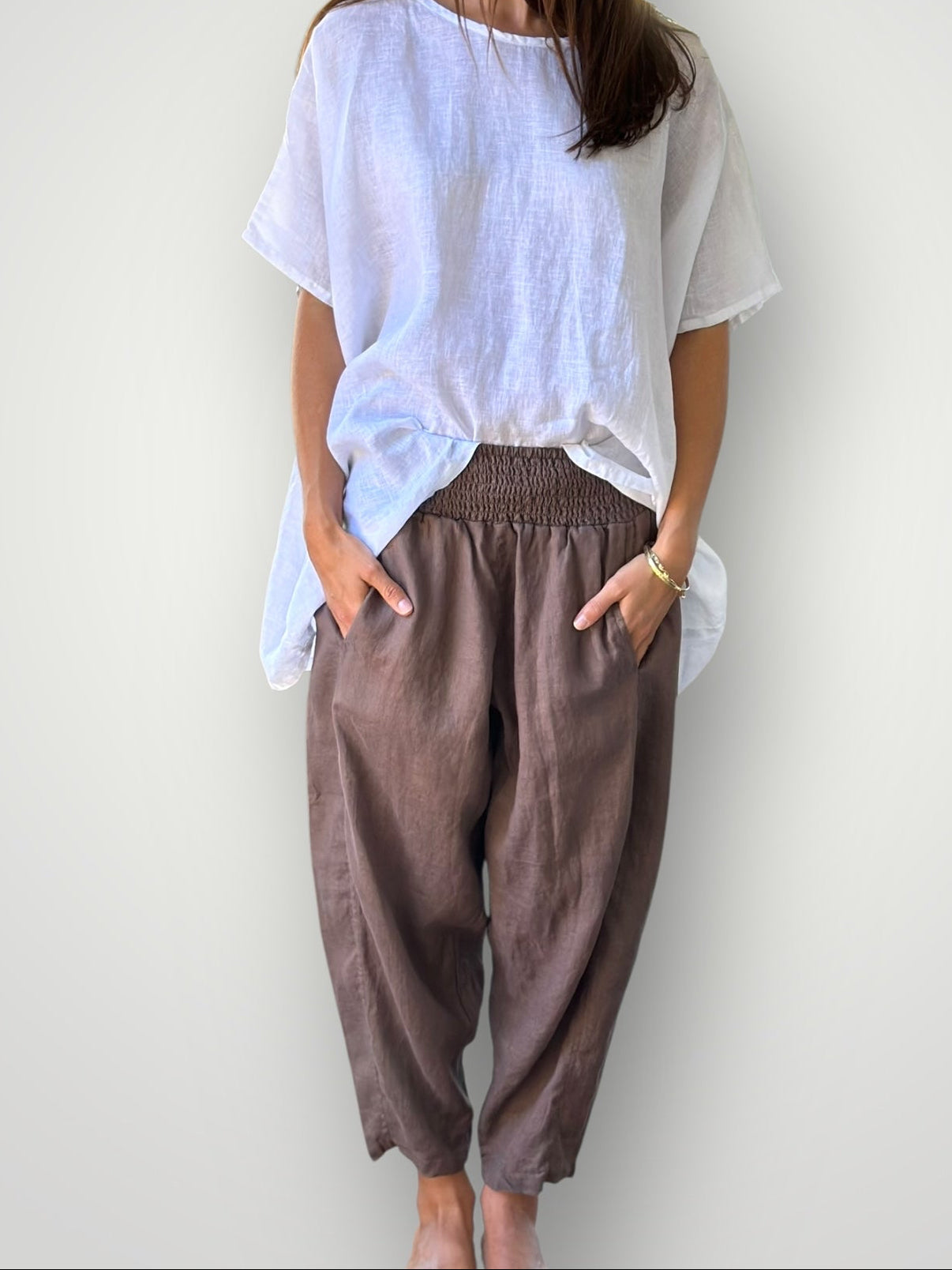 frankie pant - soil linen Apparel