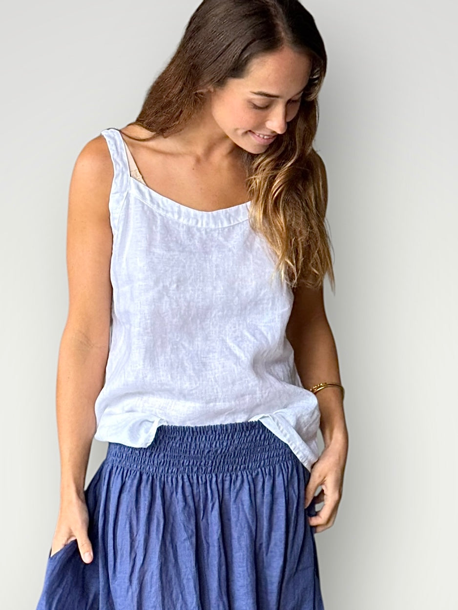 tilly tank - white linen Apparel