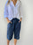 billy short - navy linen Apparel