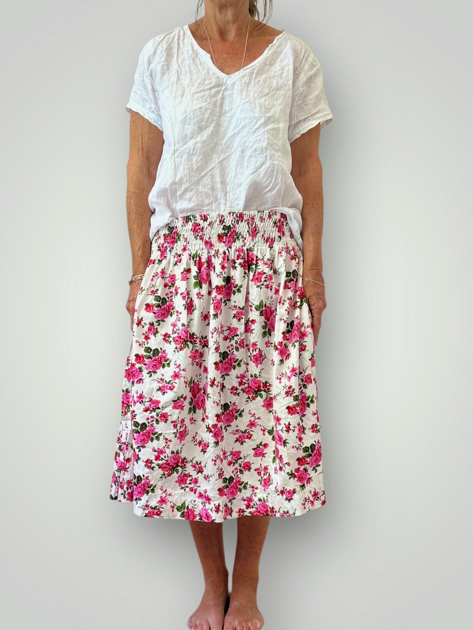 lola skirt - white bouquet Apparel