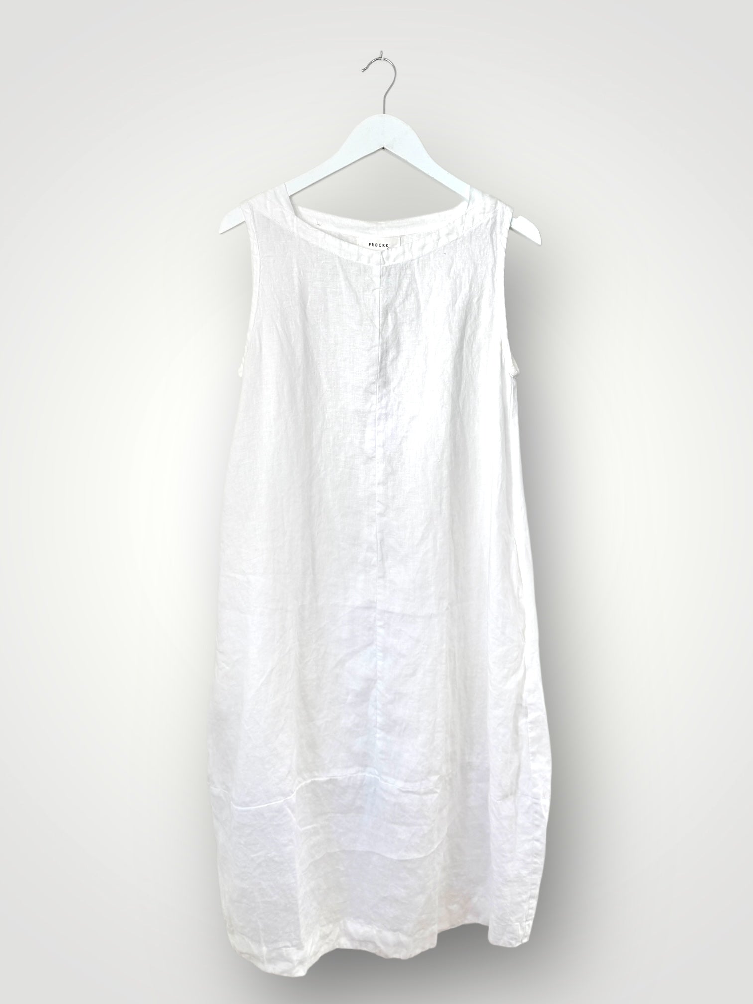 adele dress -white linen Apparel