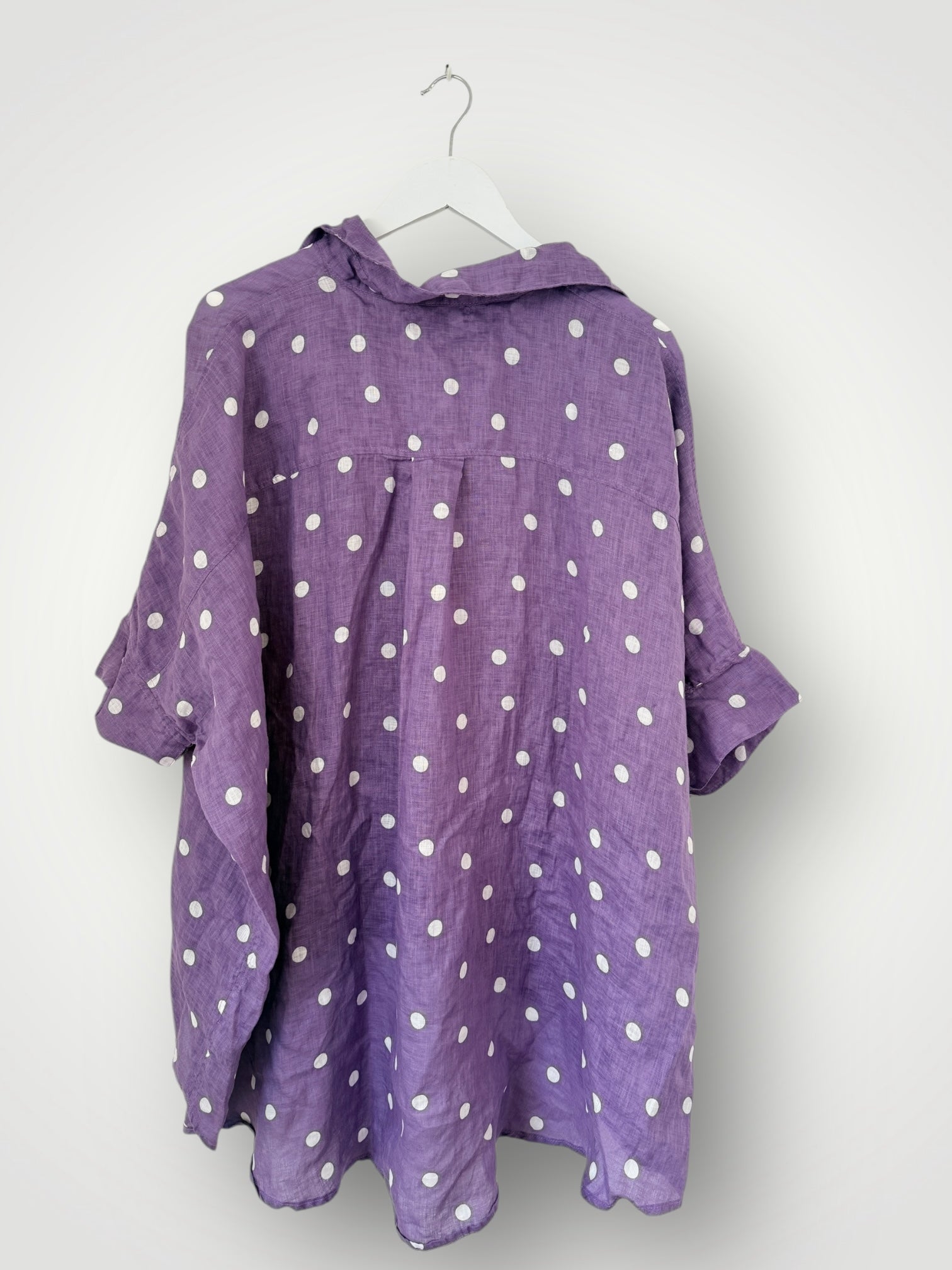 issey shirt - orchid spot linen Apparel