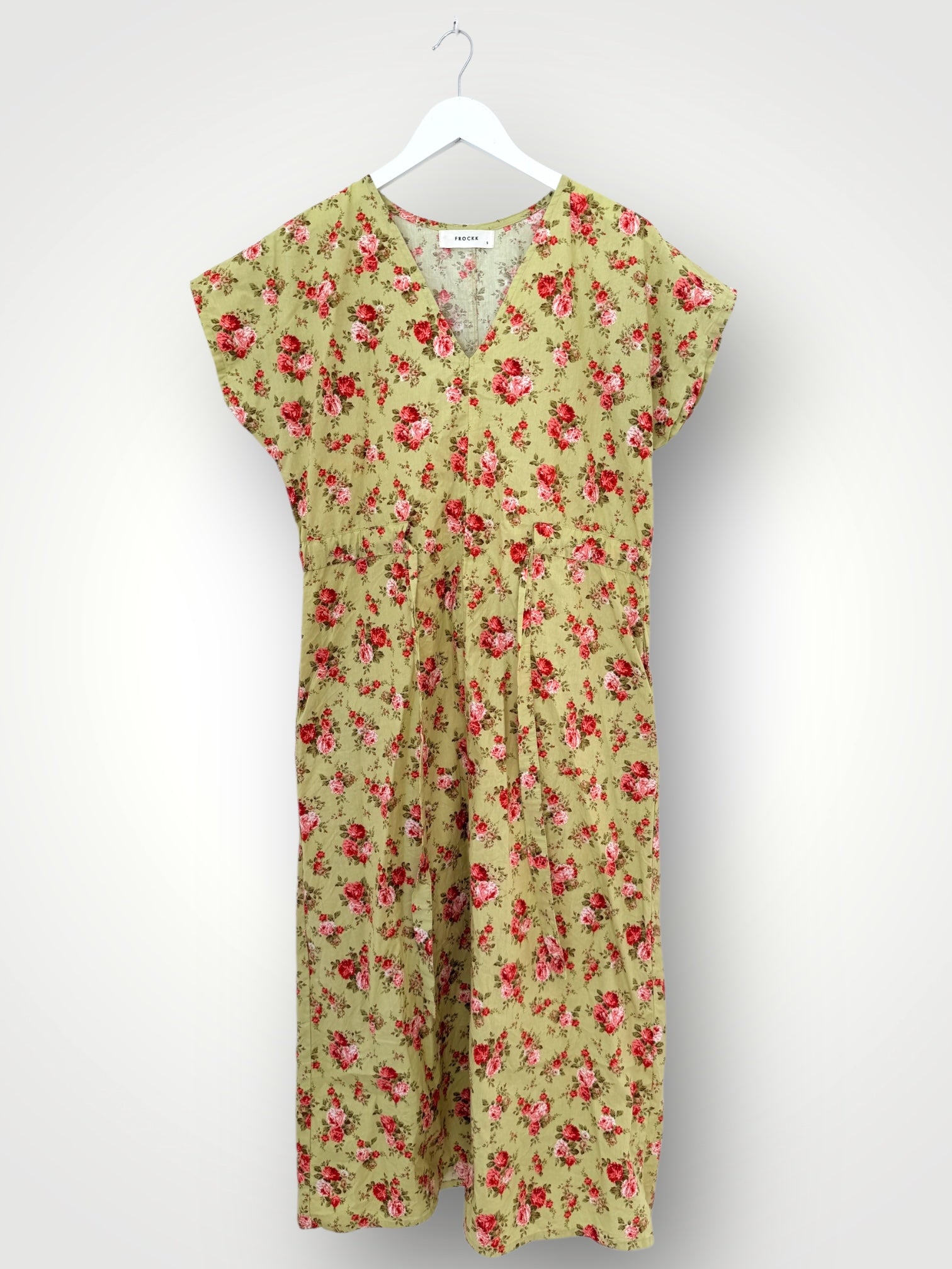 harper dress - lime bouquet cotton Apparel