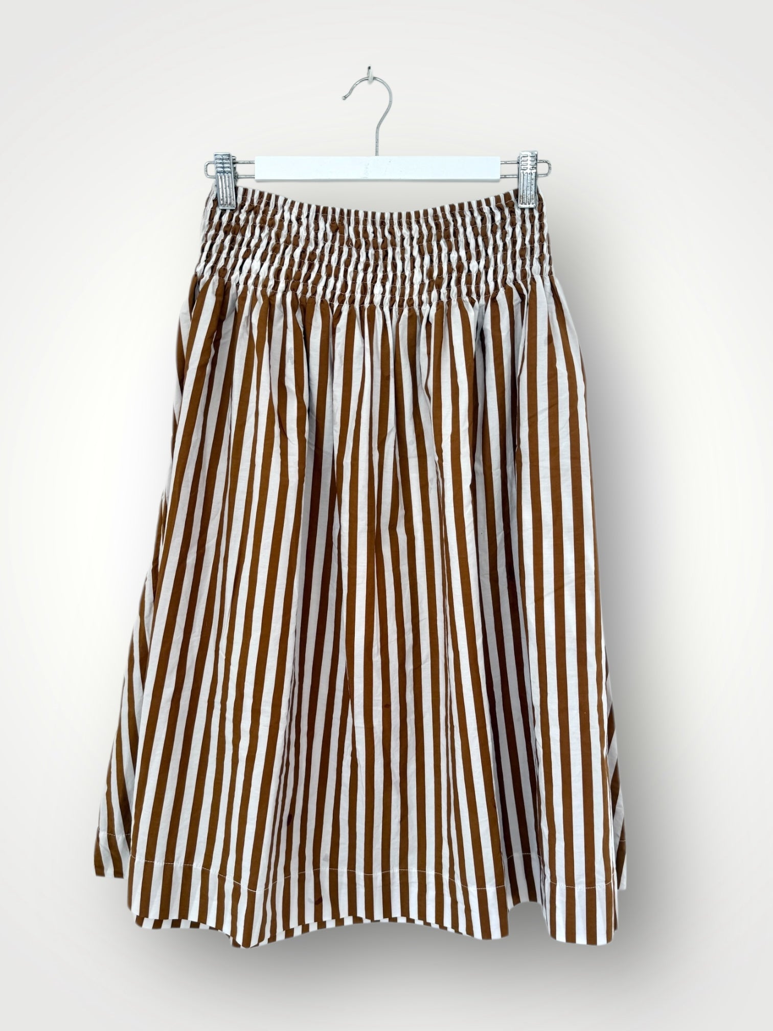lola skirt - caramel stripe cotton Apparel